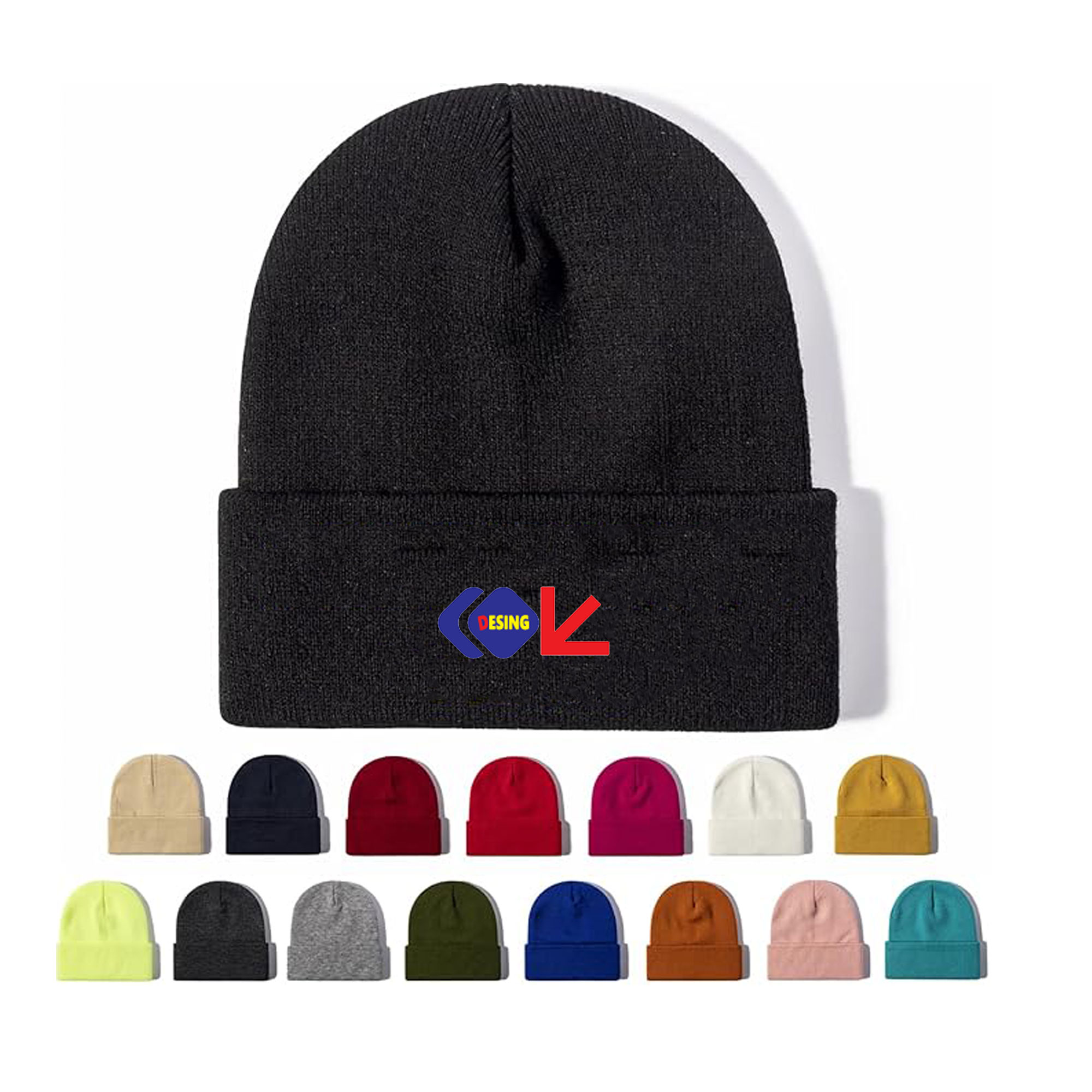 Personalized Beanies Knit Cuffed Cap 2