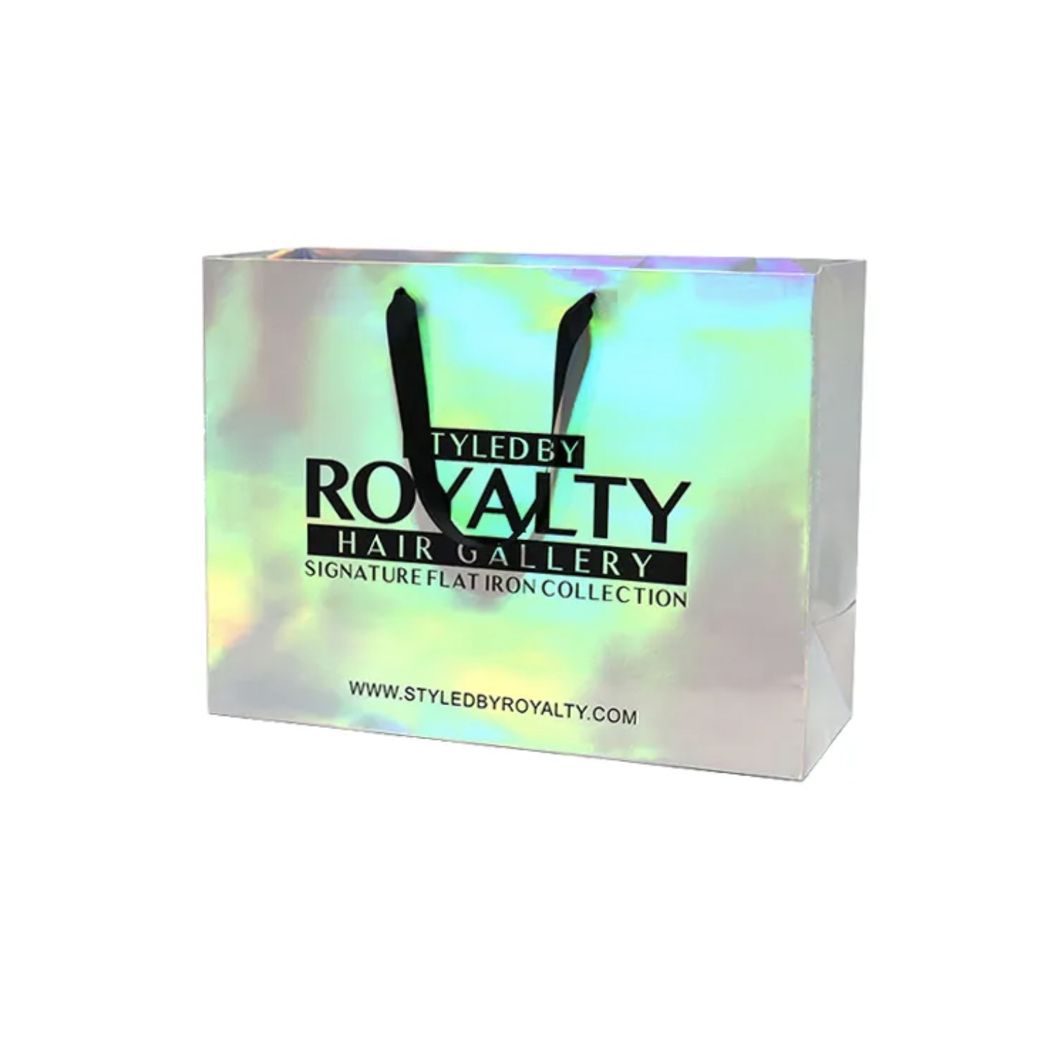Luxury Shiny Gold Holographic Silver Paper Bag 2