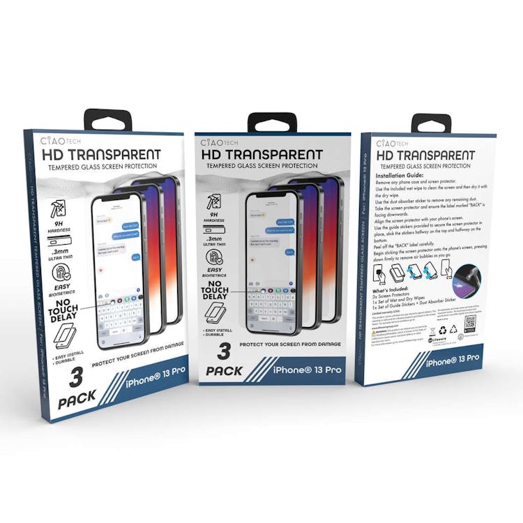 Iphone 13 Pro Glass Transparent Screen Protector 3pk 1