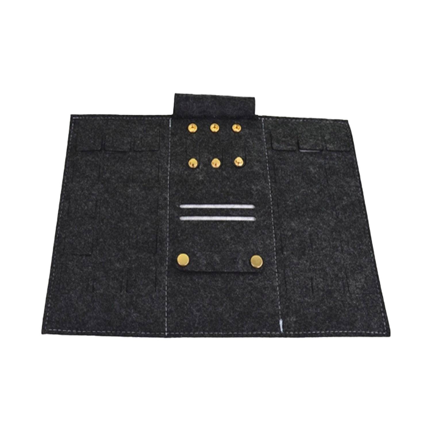 Portable Roll-up Felt Jewelry Roll Storage Bag 6