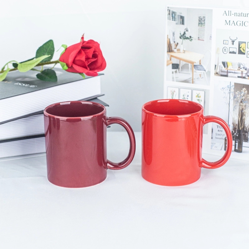 Custom 12 Oz Creative Solid Color Ceramic Mug 4