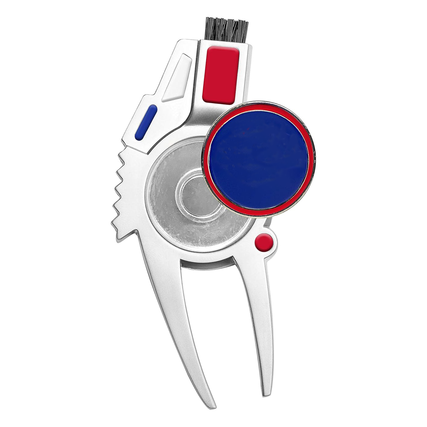 Hot Sale Creative Metal Golf Ball Brush w/ Cleaner & Fork 5