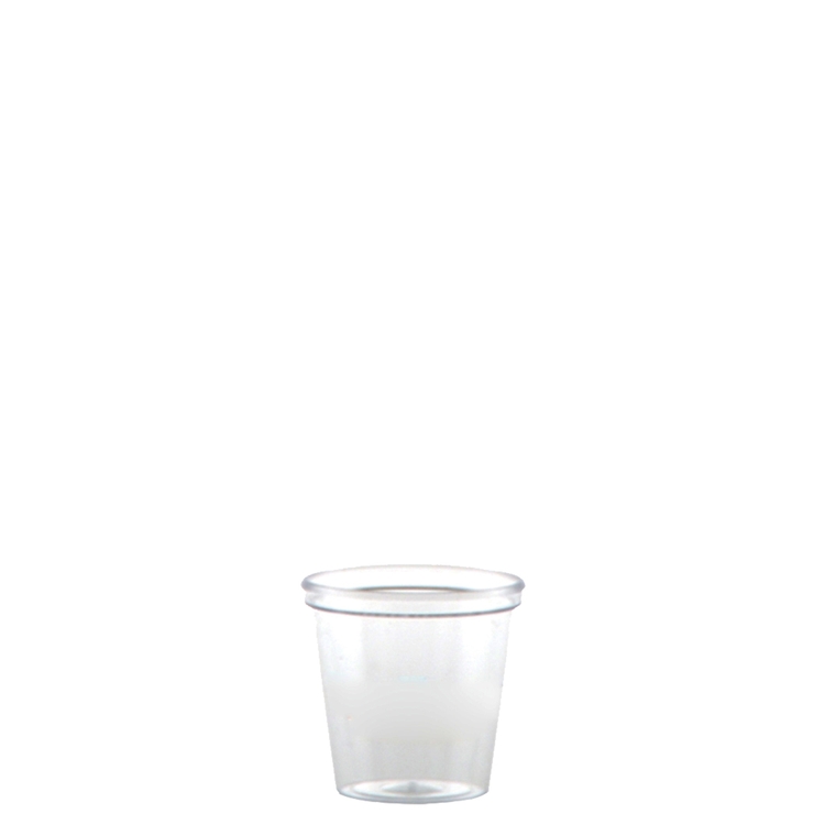 1 oz Hard Plastic Smooth Cup Clear Tradition Print 2