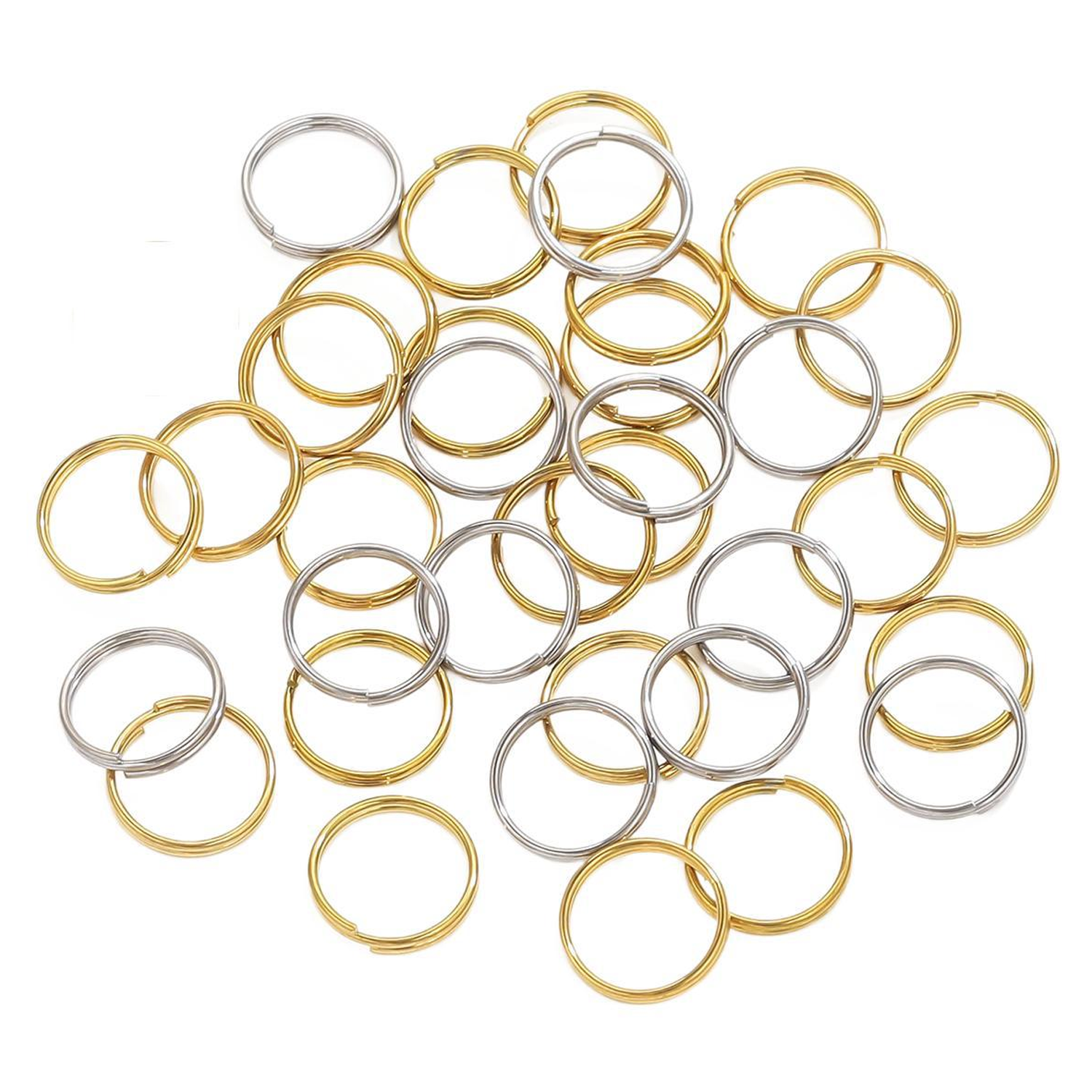 200PCS DIY Double Loop Metal Key Split Rings 10
