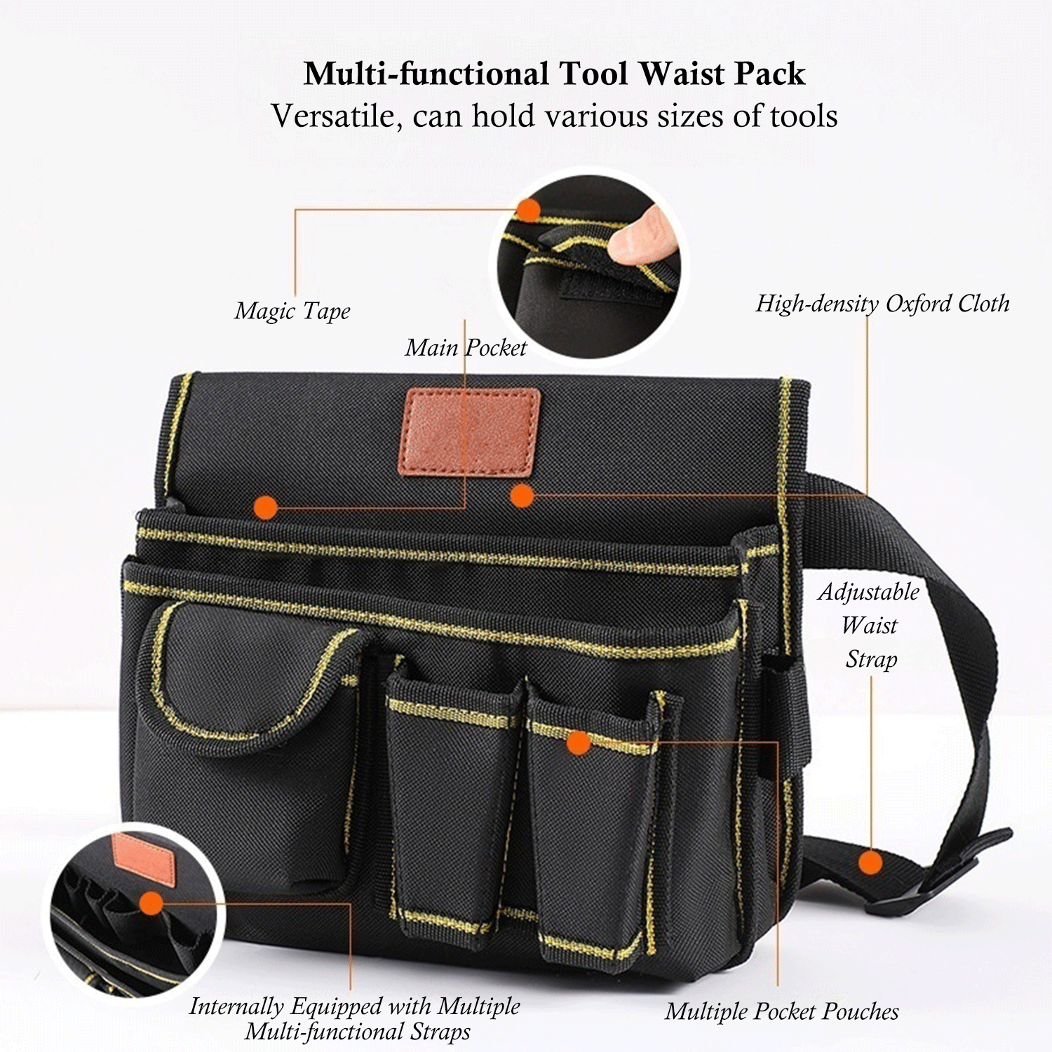 Multifunctional Hardware Tools Oxford Cloth Waist Pack 9