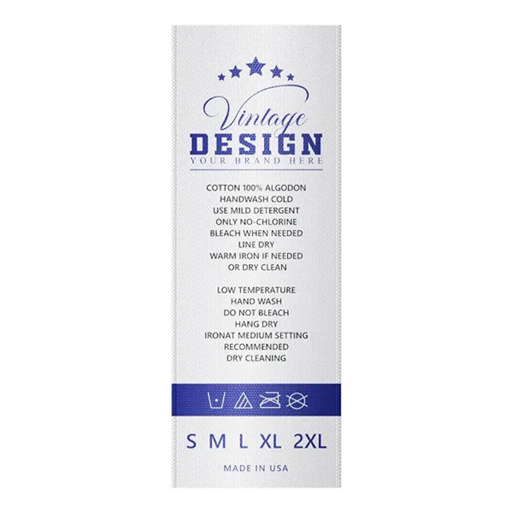 4.72" x 1.18" Print Care Labels 4