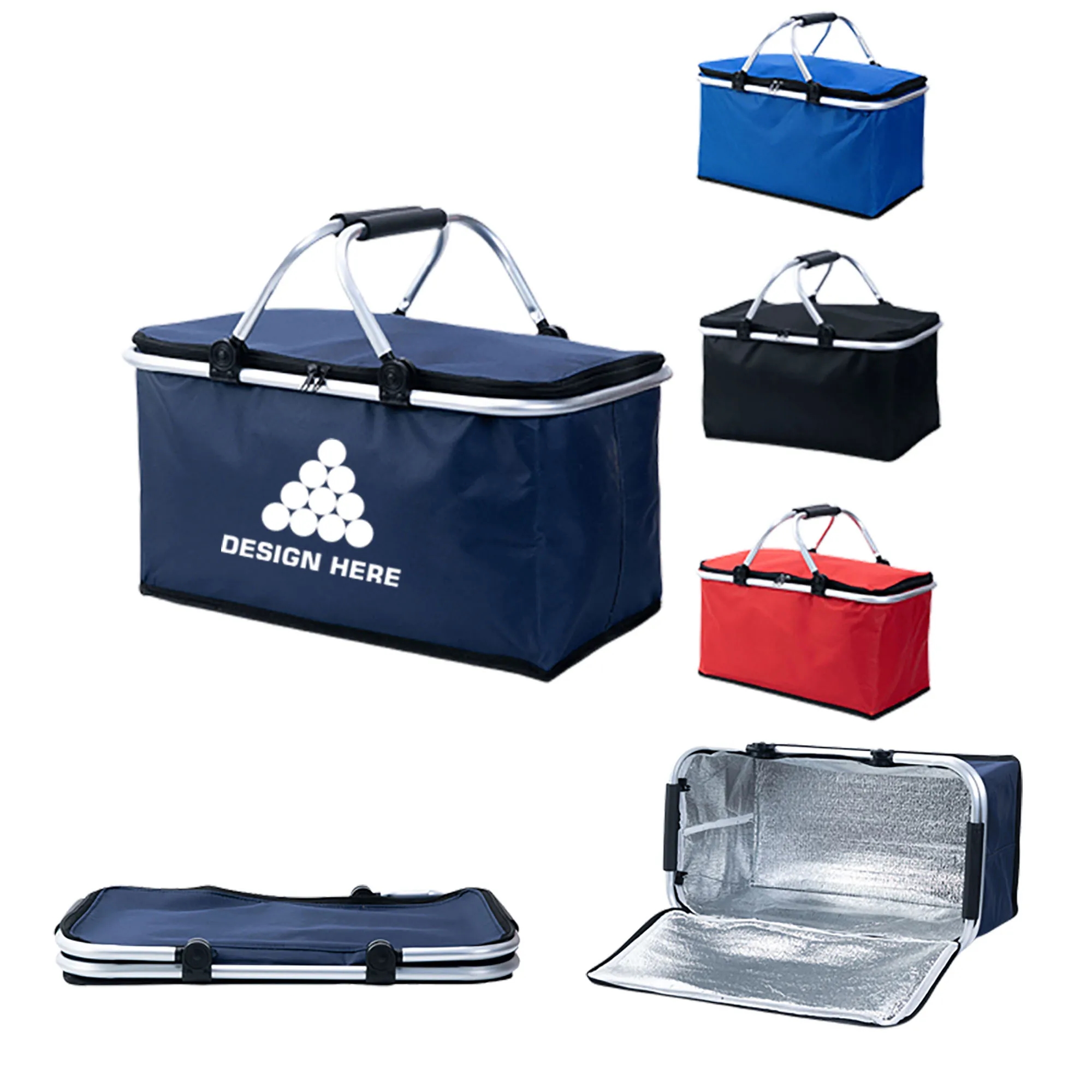 Foldable Picnic Basket With Lid 1