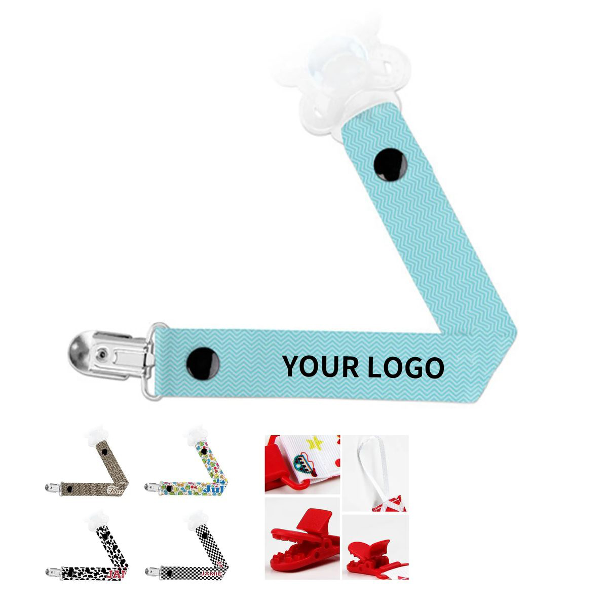 Baby Pacifier Holder Strap with BPA Free Design 2