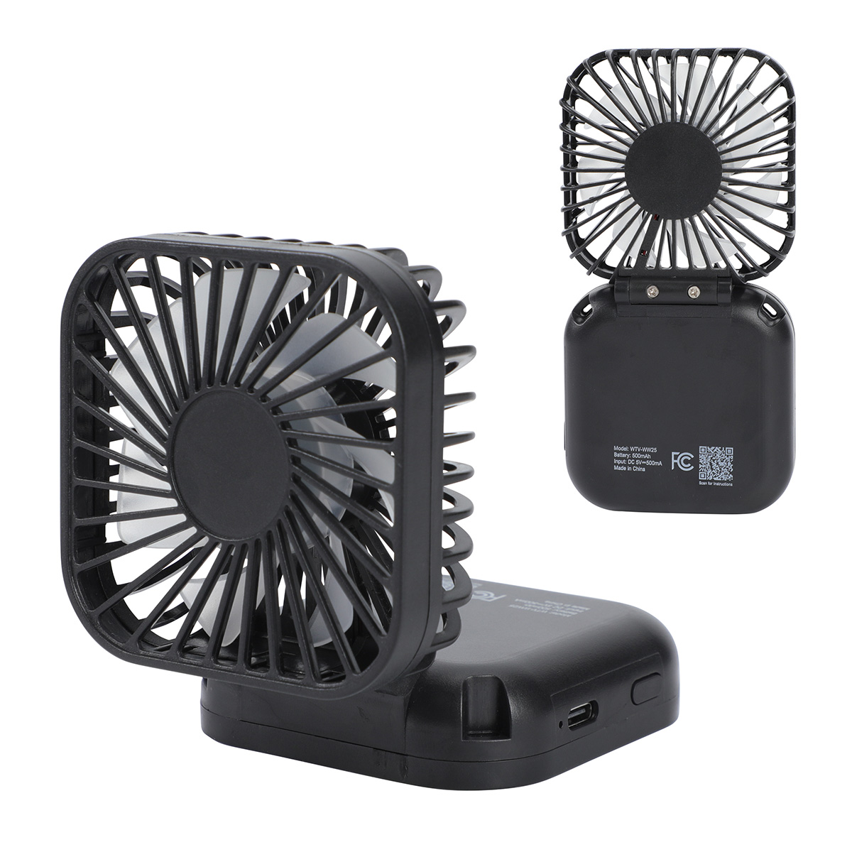 Whirlwind Mini Folding Rechargeable Fan with Lanyard 15