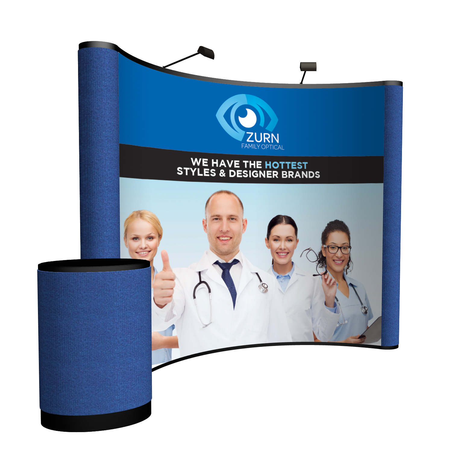 10' Curved ARISE Floor Display Kit (Mural with Fabric Ends) 8