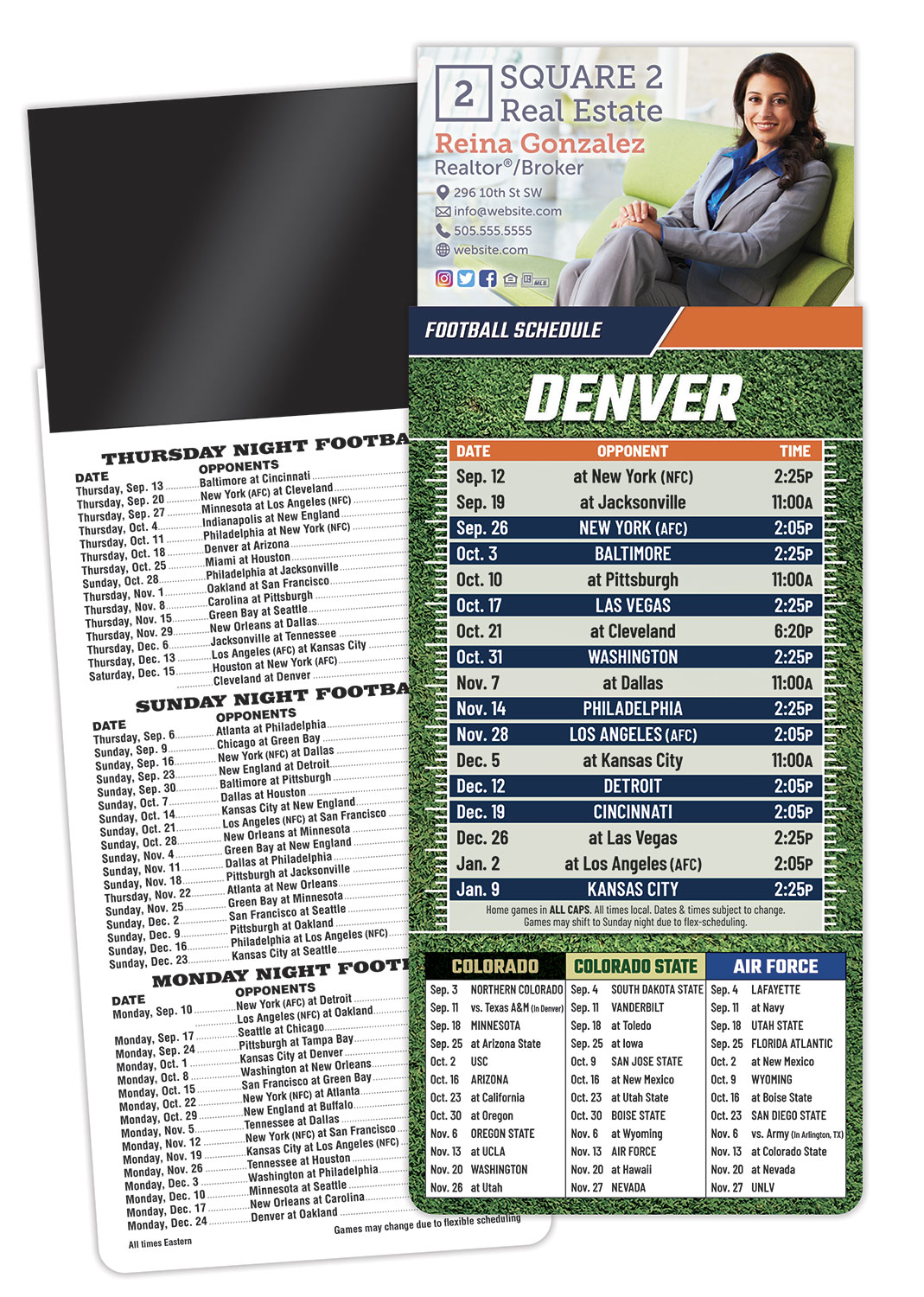 Magna-Card Business Card Magnet Football Schedules (3.5x9) 1