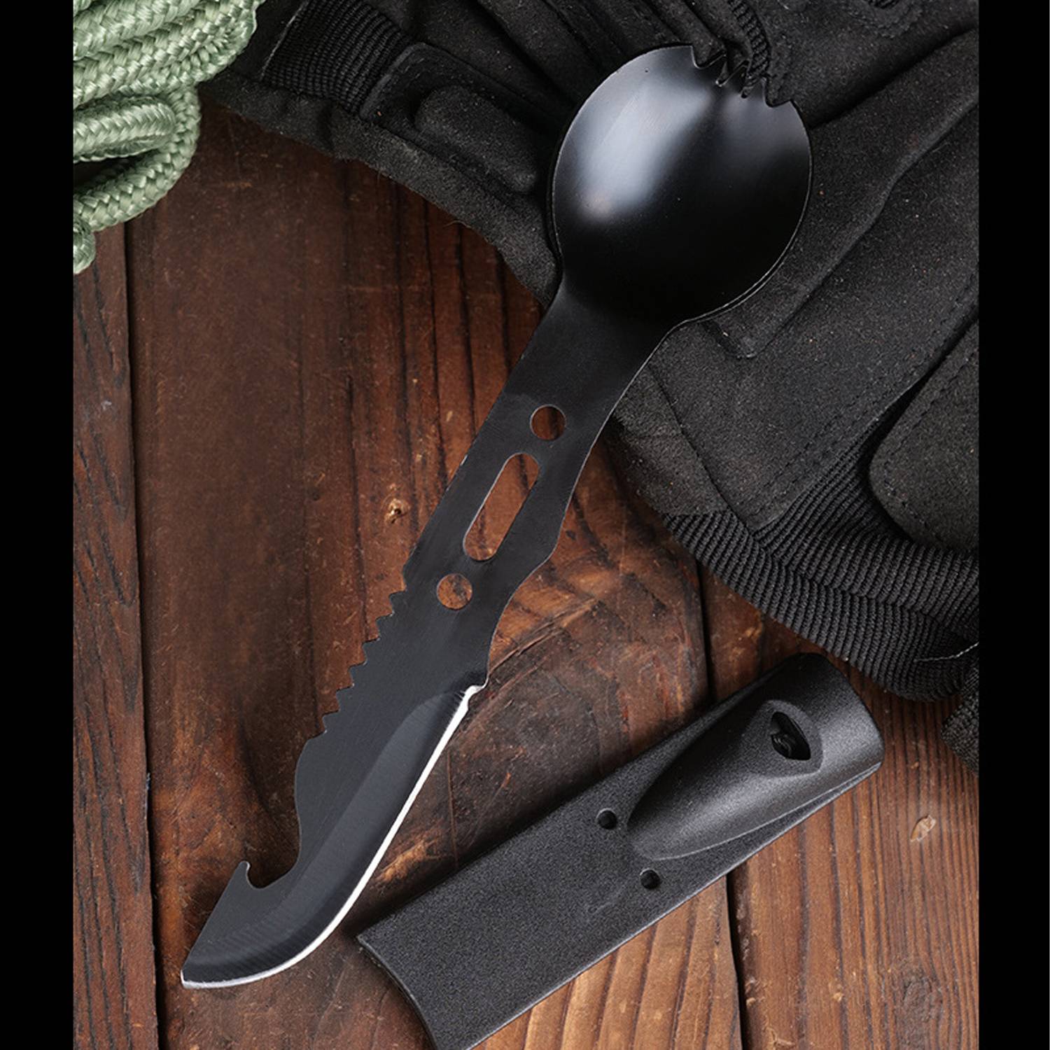 Stainless steel whistle/knife/fork/spoon integrated tablewar 3