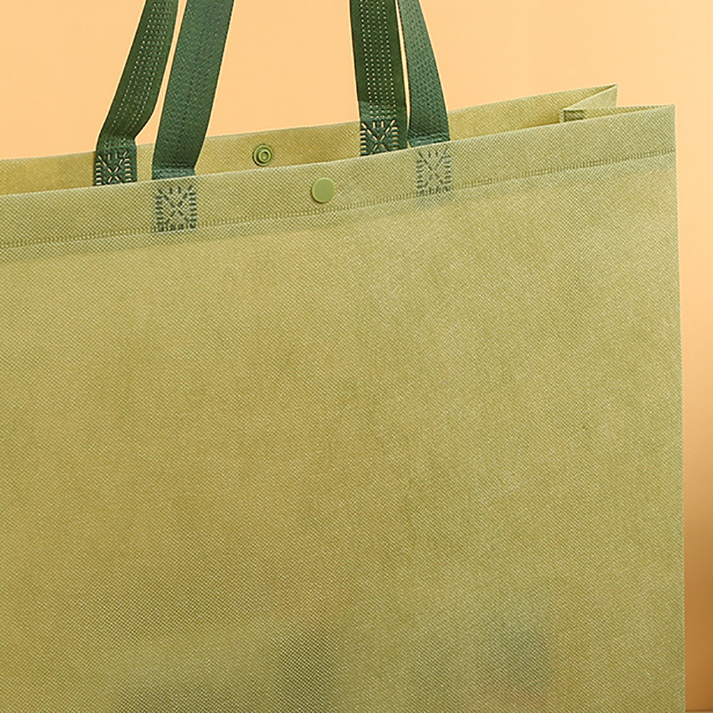 Customized Snap Button Closure Non-woven Tote Bags 4