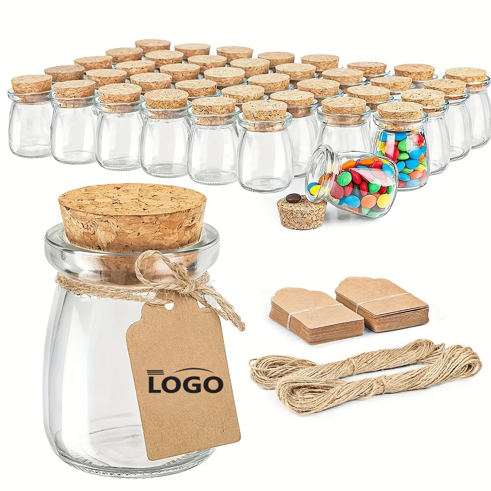 100ml Glass Favor Jars with Cork Lids 2