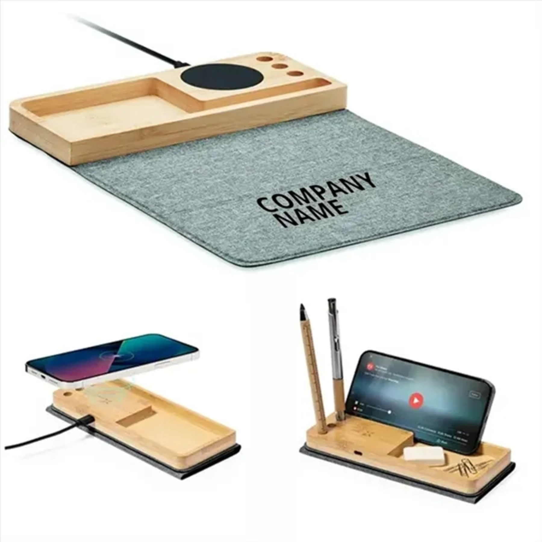 Folding Wireless Charging Desk Organizer
 2