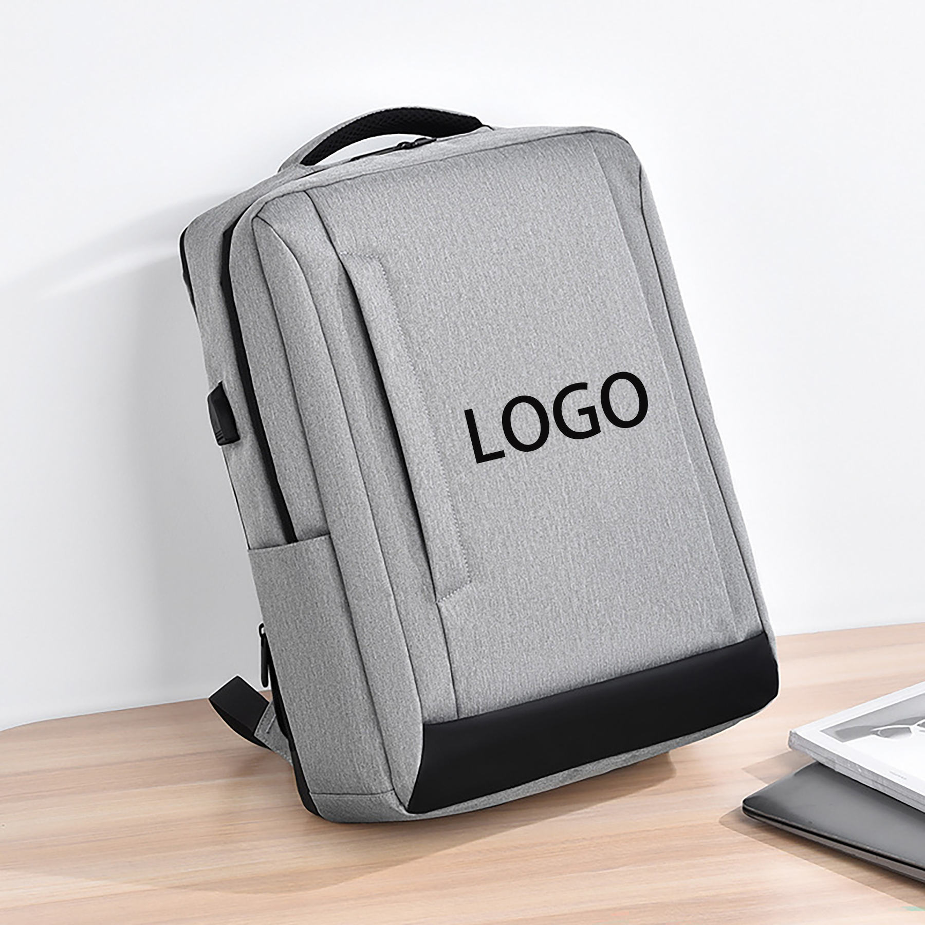 Slim Durable Laptops Travel Backpacks with USB Charging Port 2