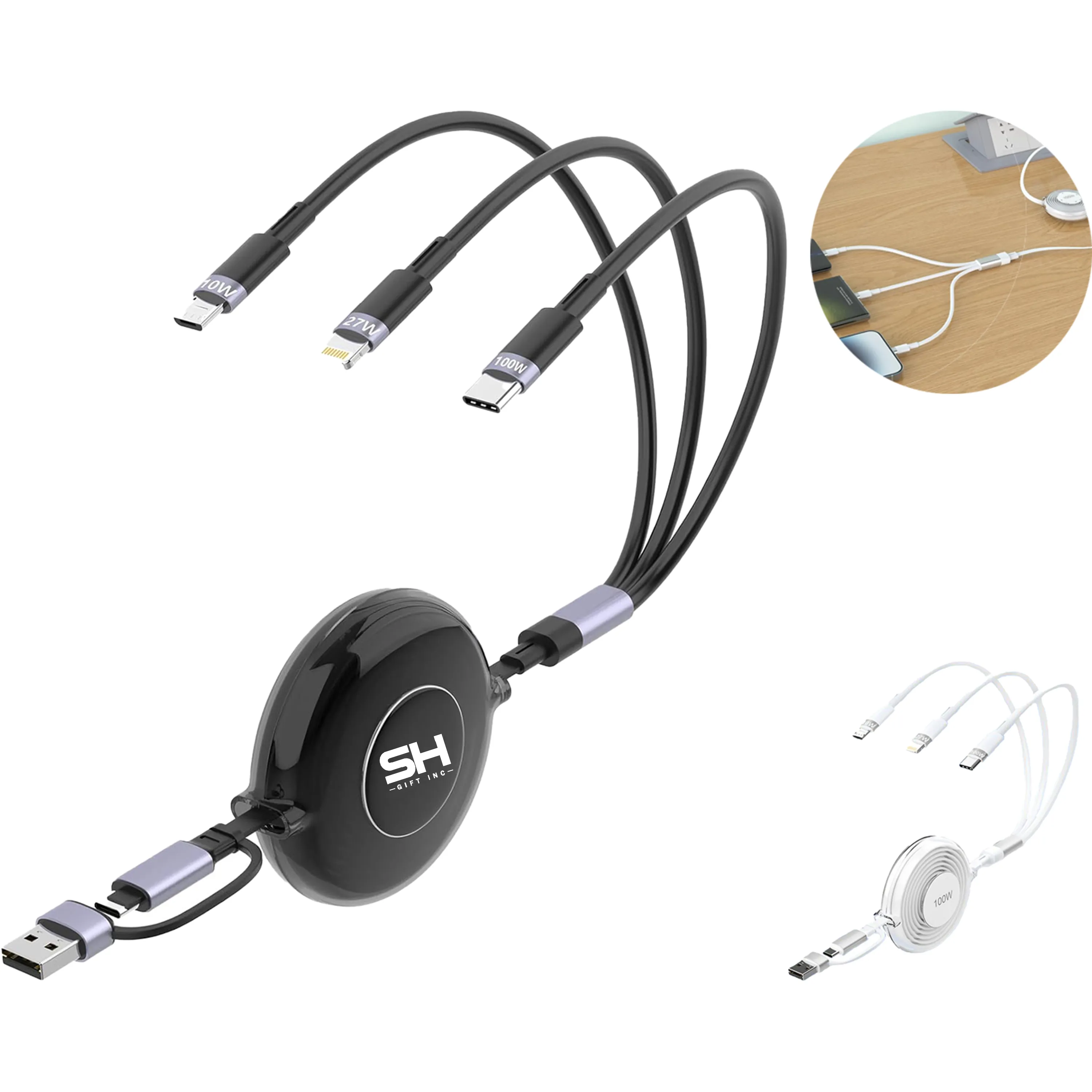 3 in 1 Retractable Charger Cable 7