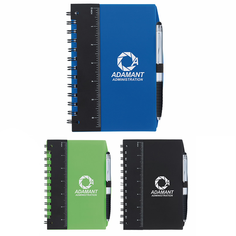 Good Value™ 5” x 7” Ruler Notebook with Flags and Stylus Pen 26