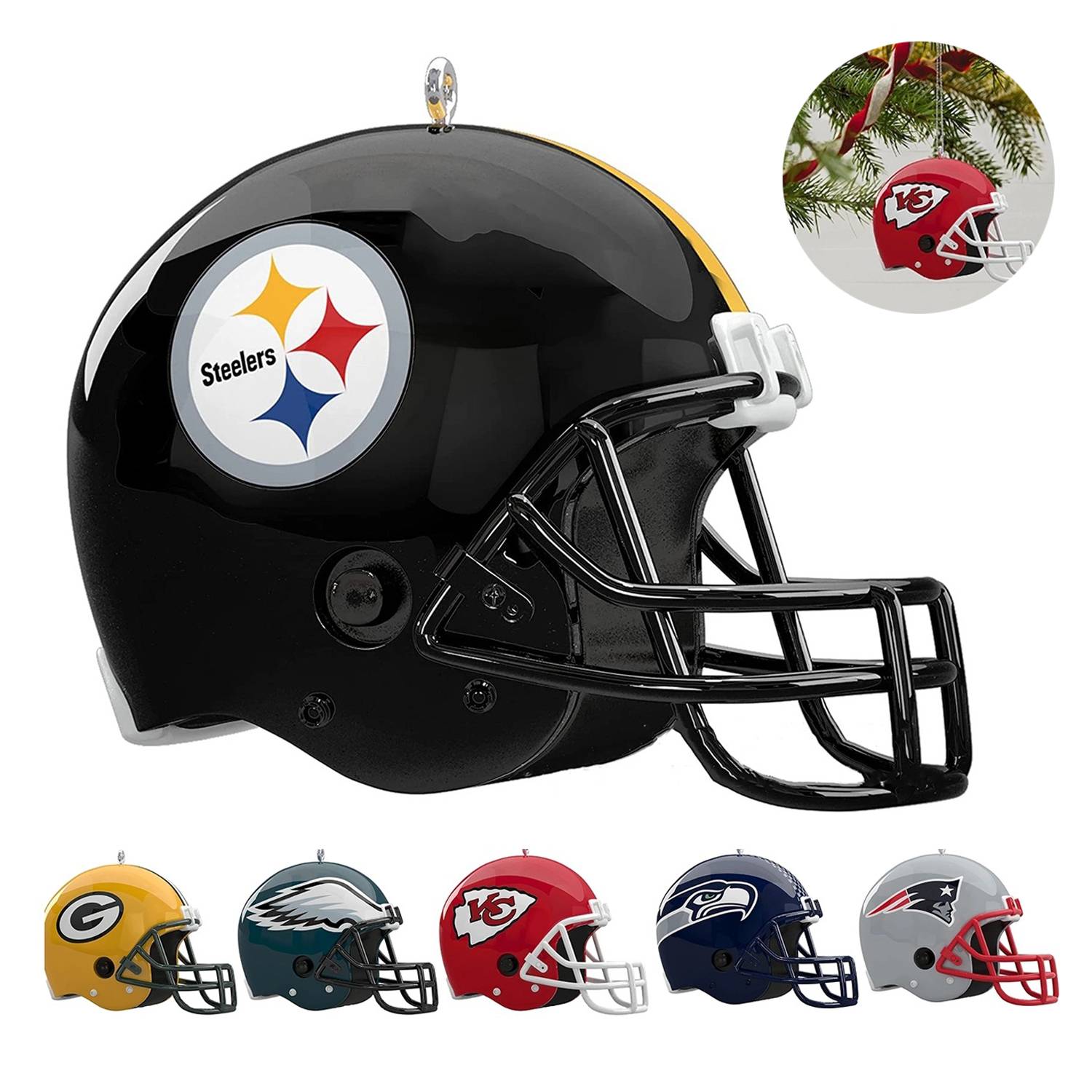 Acrylic Football Helmet Christmas Tree Ornament 12