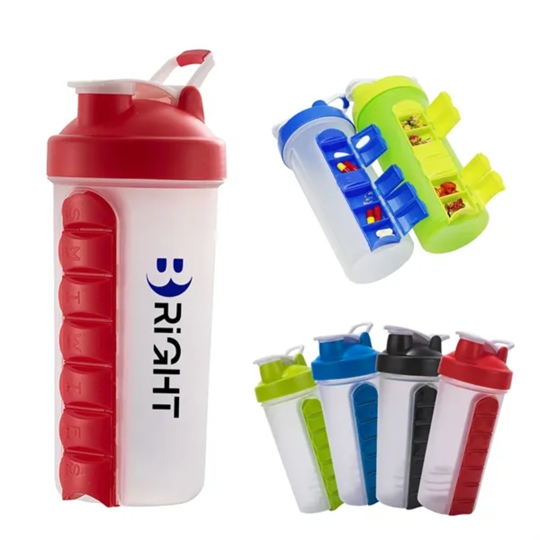 24oz 7 Day Pill Box Shaker Bottle 2