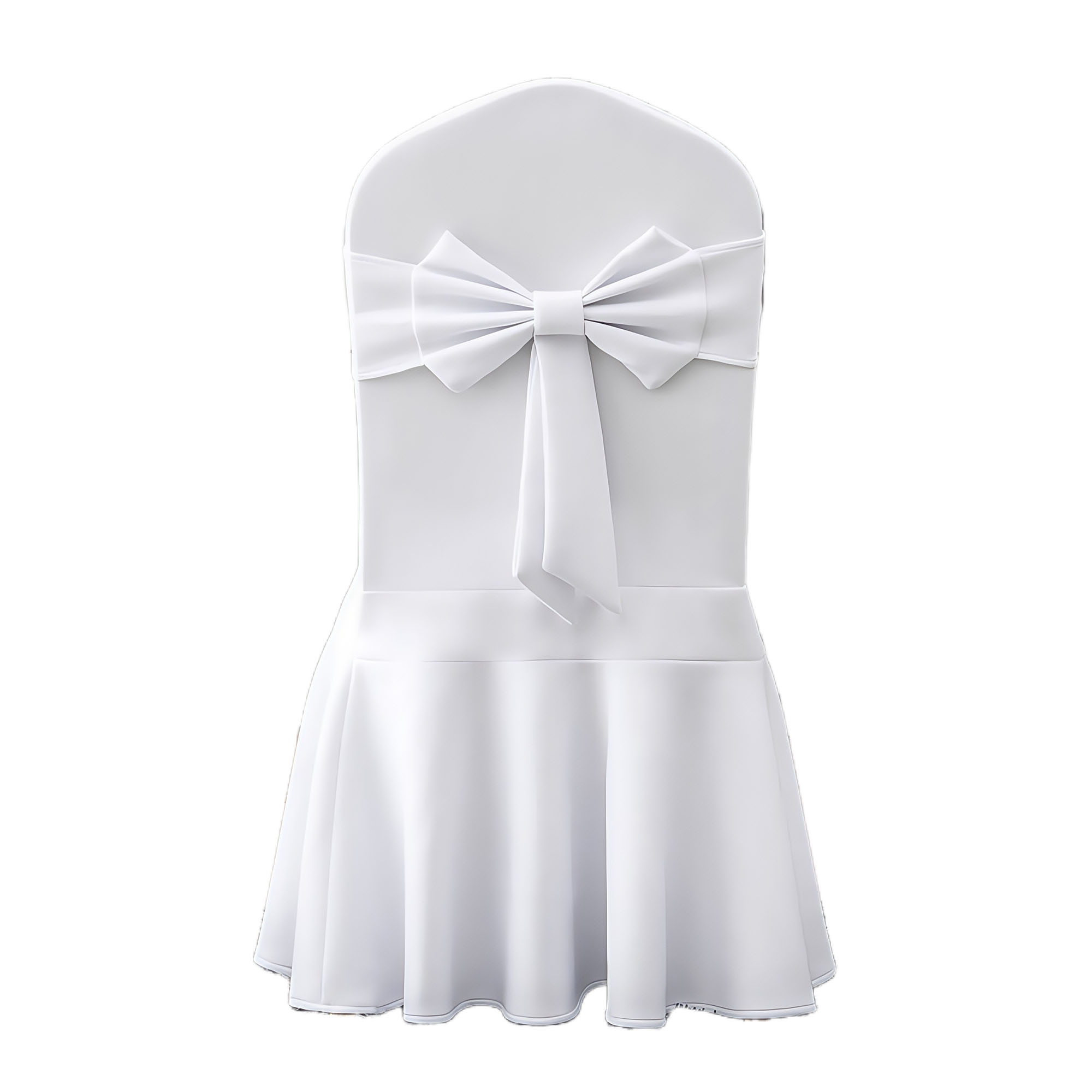 Elastic No-Tie Bow Chair Back Sash for Banquet Wedding Decoration 13