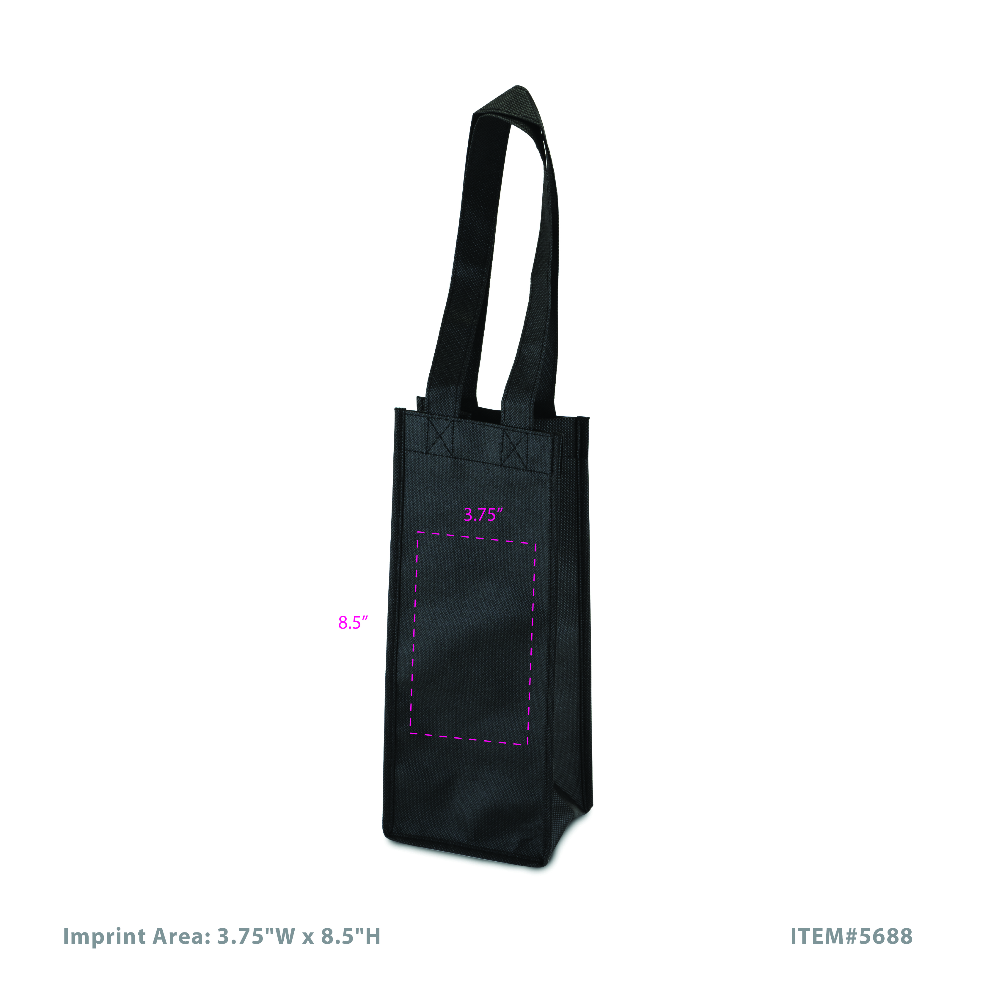 True® 1 Bottle Non-Woven Wine Tote 2