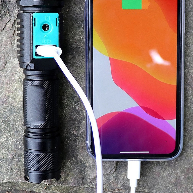 Custom Rechargeable Zoomable Flashlights 4