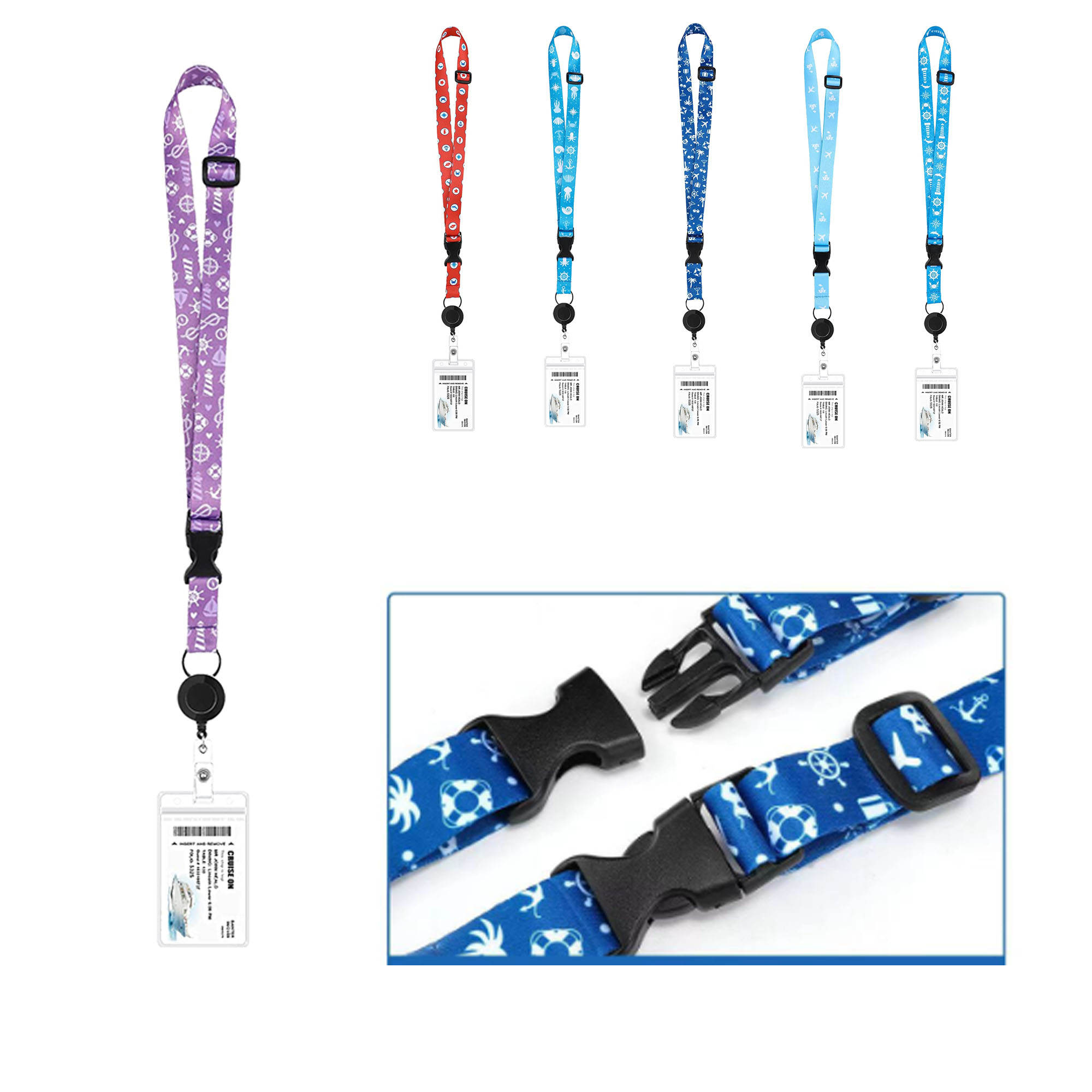 Durable Waterproof Lanyard with Retractable Badge Holder 3