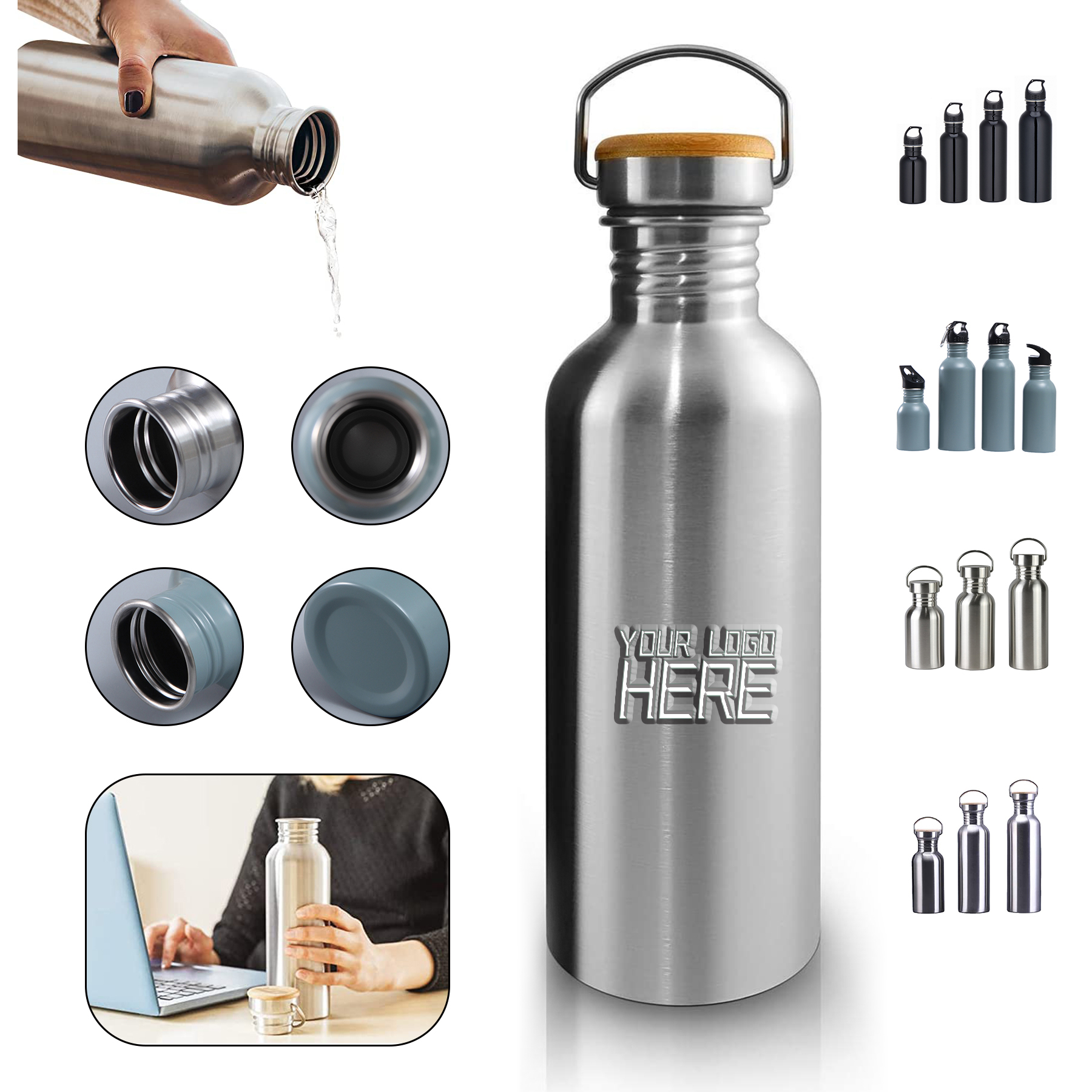 12 OZ Metal Water Bottle 2