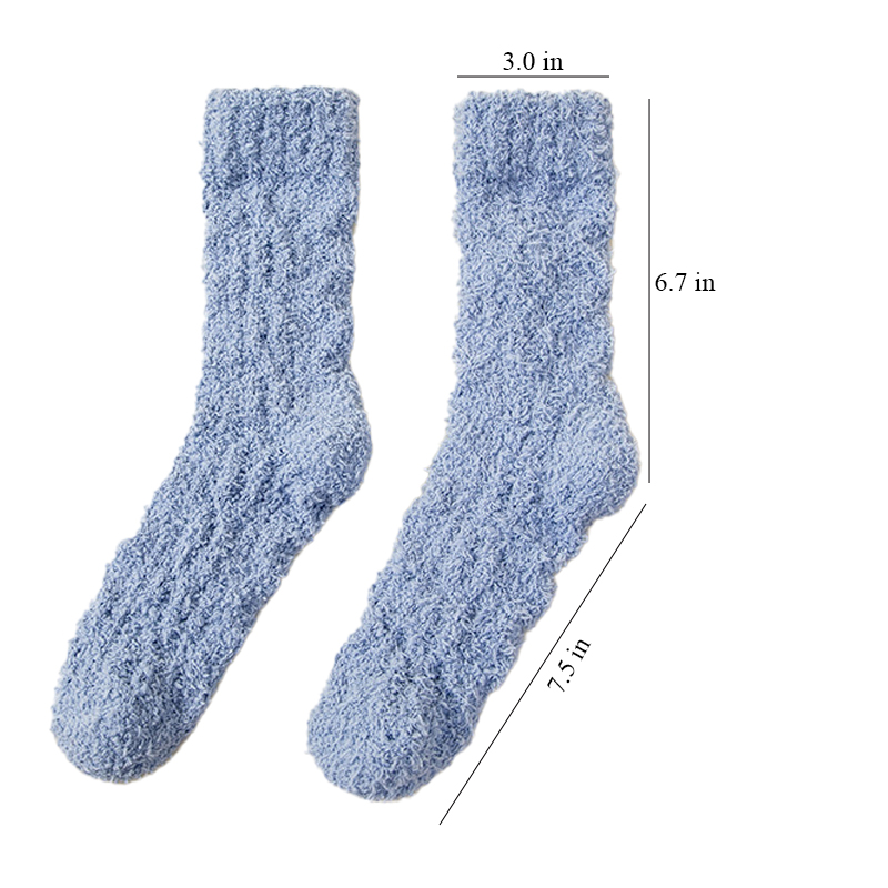 Thick Coral Fleece Mid-Tube Socks 1