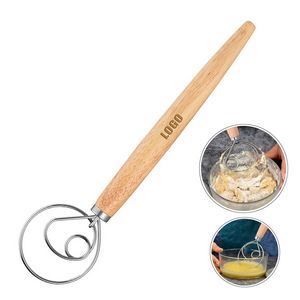 Dough Whisk With Wooden Handle 8