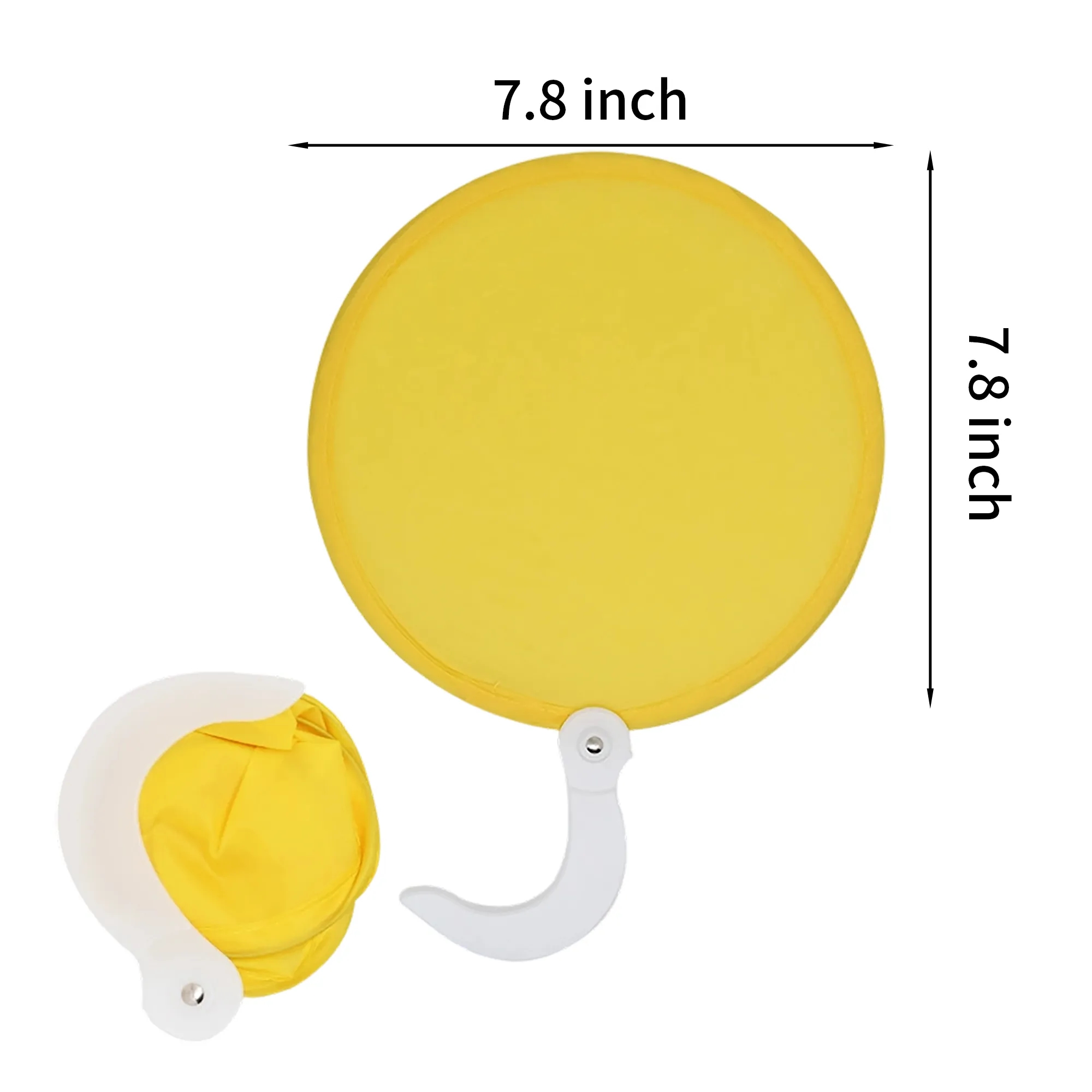 Foldable Polyester Disc Fan 7.9x11.2 Inch 11