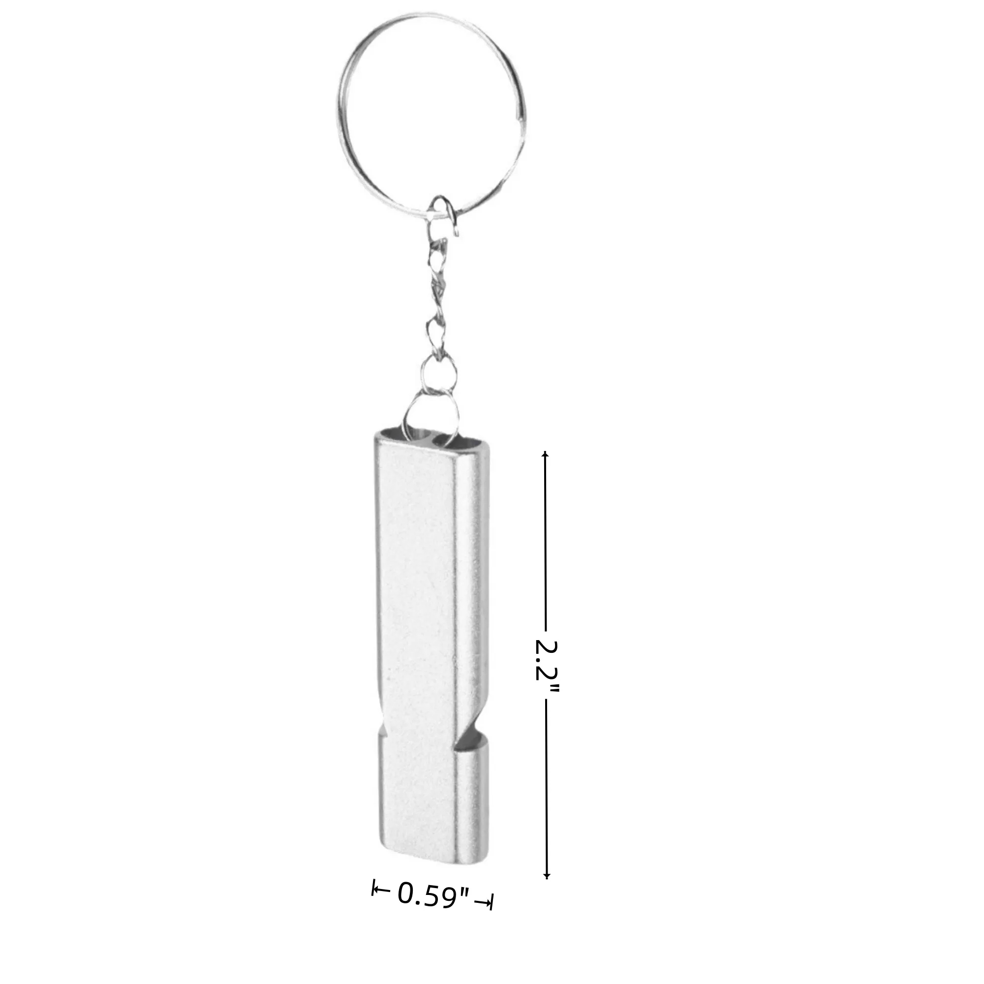 Dual-tube Outdoor Whistle With Keychain 3