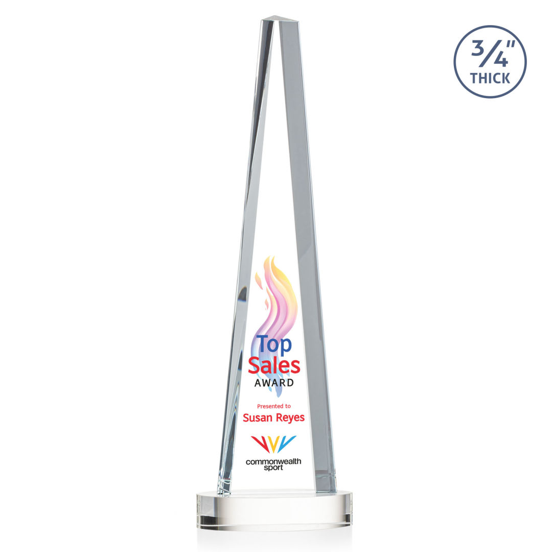 Majestic Tower VividPrint™ Award on Alberton Base - Clear 3