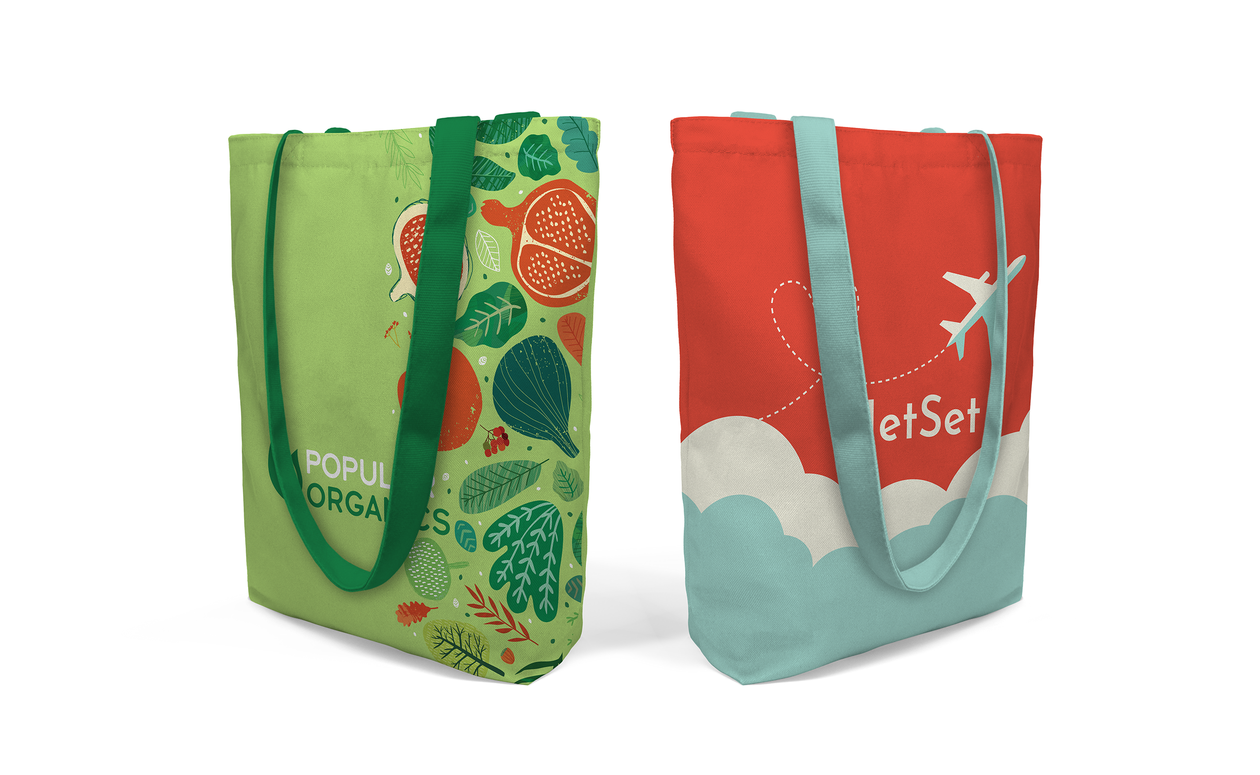 Full Color Recycled Canvas Tote Gusset