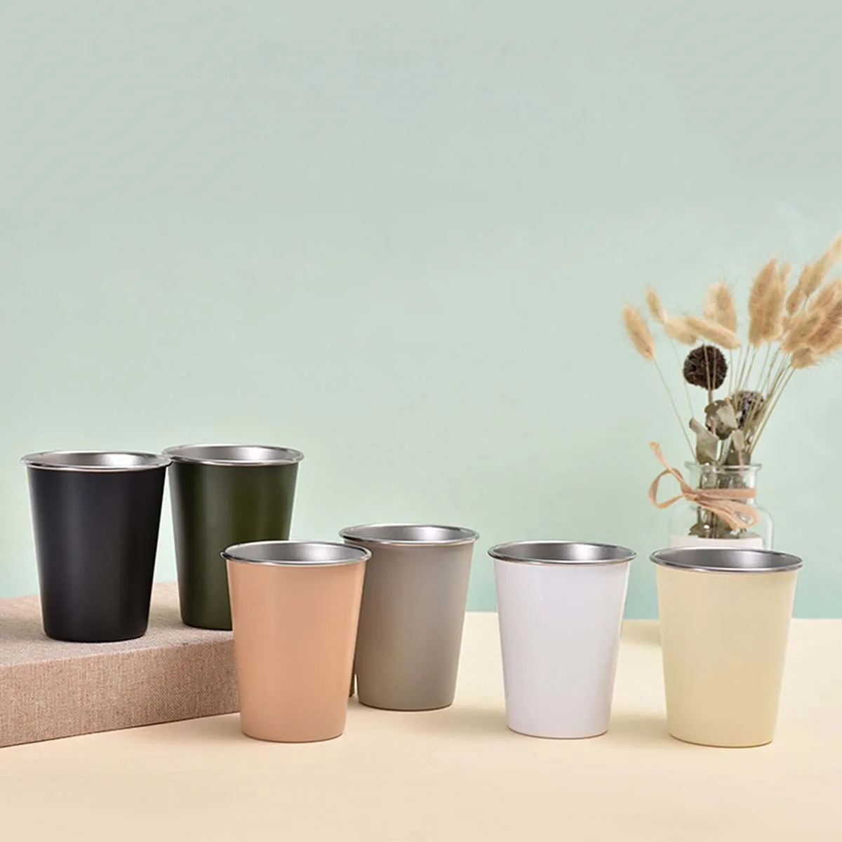 Stainless Stee Stackable Pint Drinking Cup 4