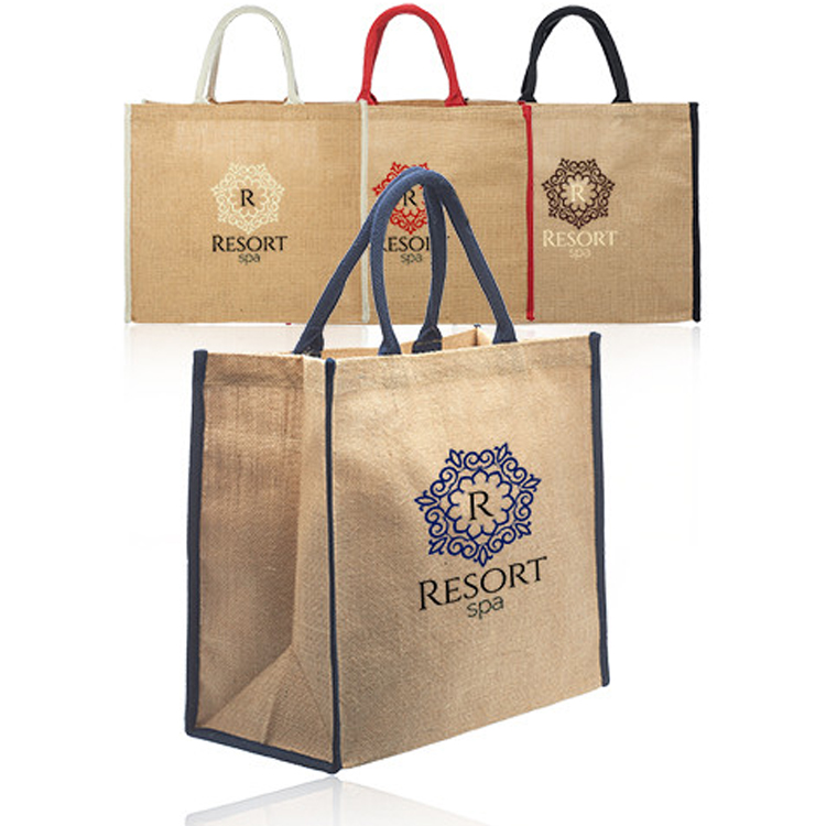 Eco Friendly Jute Tote Bag, custom tote bag with logo imprint 2