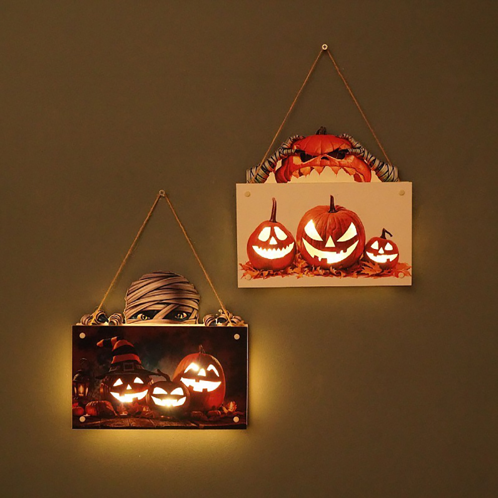 LED Halloween Doorplate Pumpkin Lamp 6