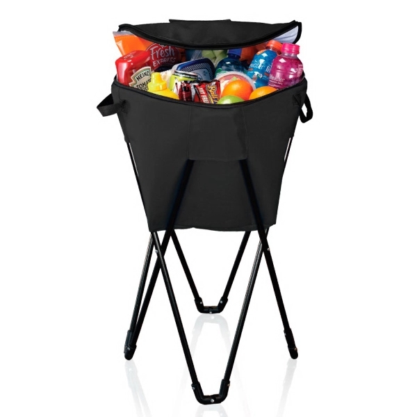 Insulated Beverage Cooler Tub W/ Stand, custom cooler bag with logo imprint 4