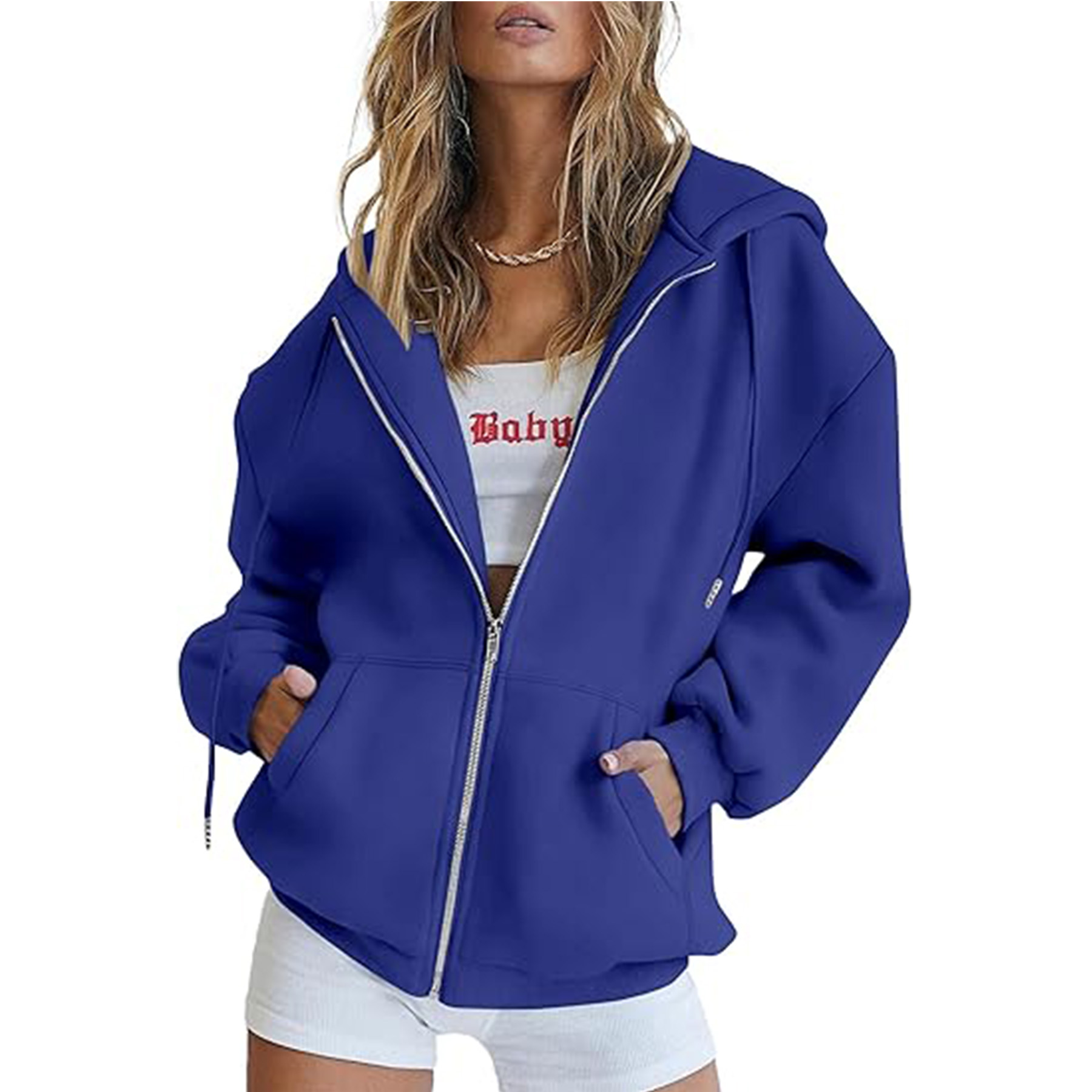 Casual Zip Up Long Sleeve Hoodie Jacket 10