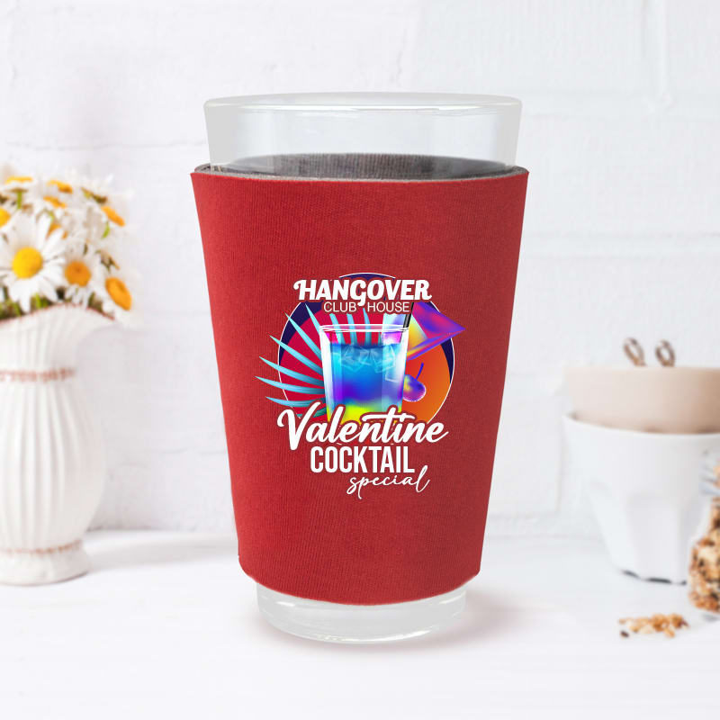 Full Color Foam Pint Glass Sleeves 18