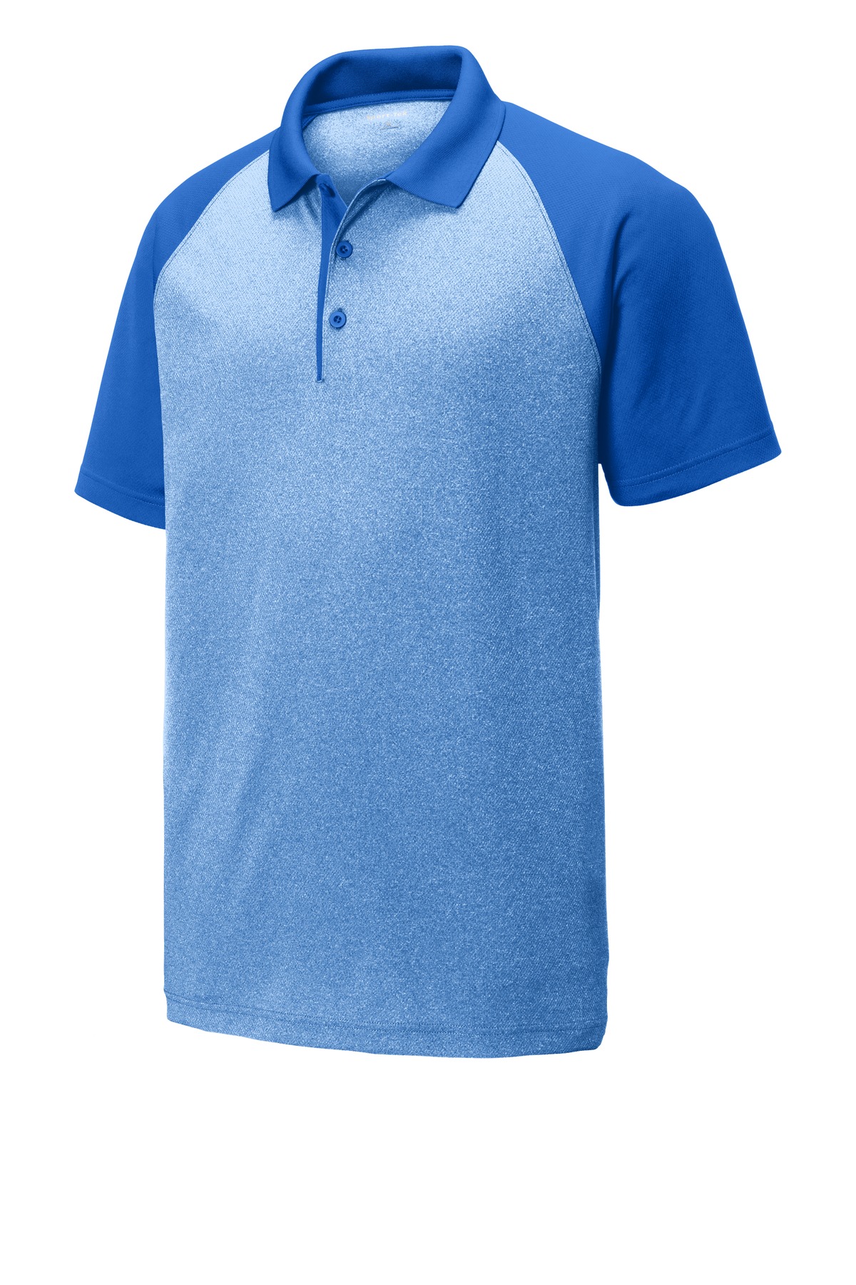 Sport-Tek PosiCharge RacerMesh Raglan Heather Block Polo. ST641 3