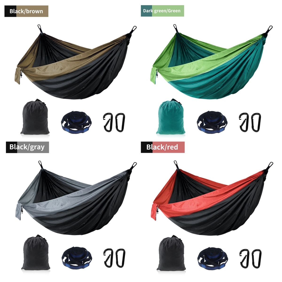 Custom Single or Double Portable Outdoor Camping Hammock 11