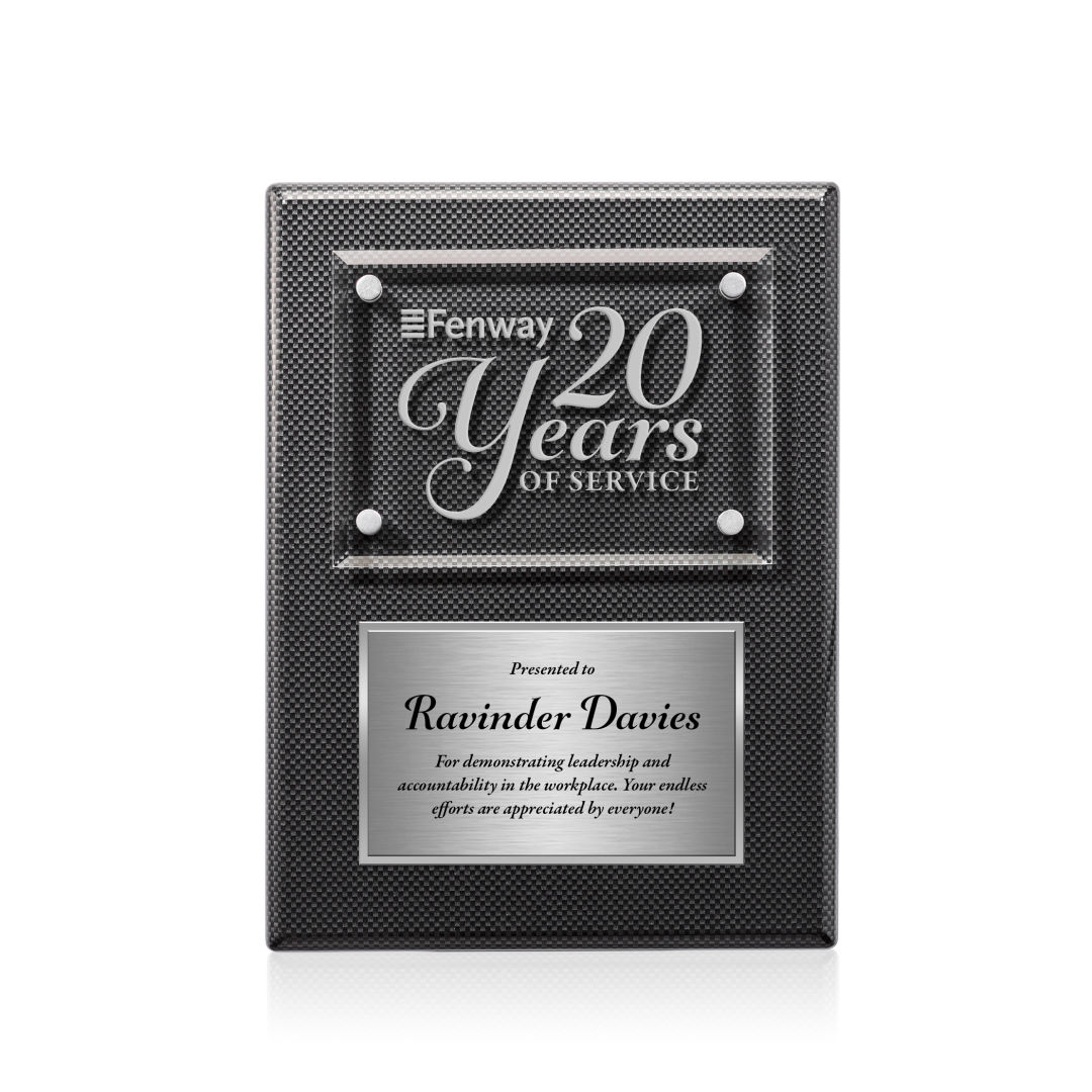 Gossamer Plaque - Carbon Fibre/Silver 2
