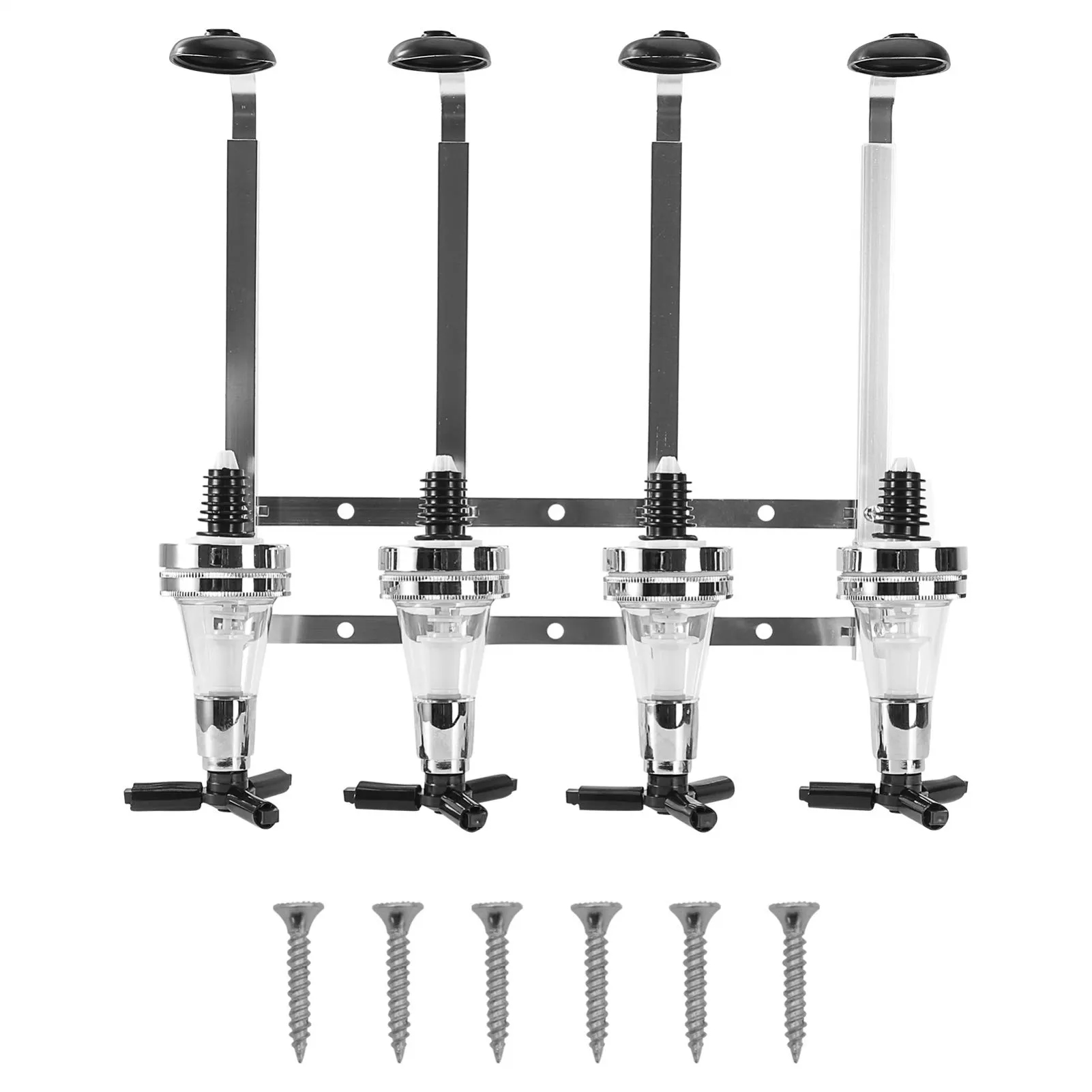 Wall Mounted Liquor Dispenser Aluminum Bracket 1-4 Bottles 6
