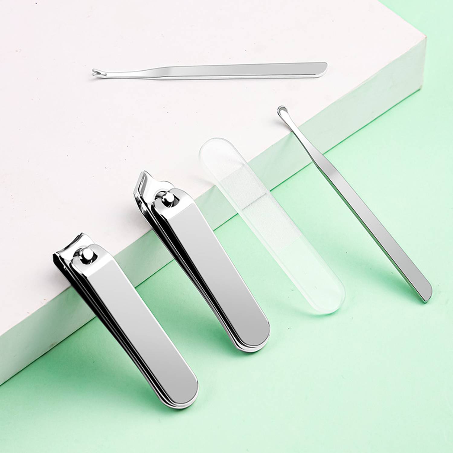 5PCS Stainless Steel Nail Clipper and Care Tool Set 6