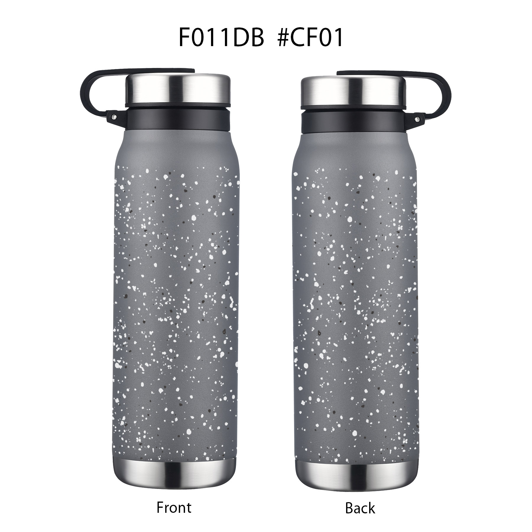 20 oz. Speckled Design Stainless Steel Vacuum Water Bottle w/Twist Lid, custom water bottle with logo imprint 13
