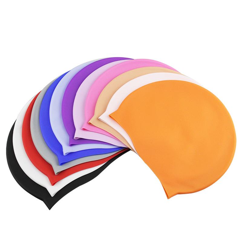 Custom Logo 60gsm Silicone Swim Cap With Ear Cover 3