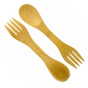 Mini Bamboo Spork Spoon Fork 3