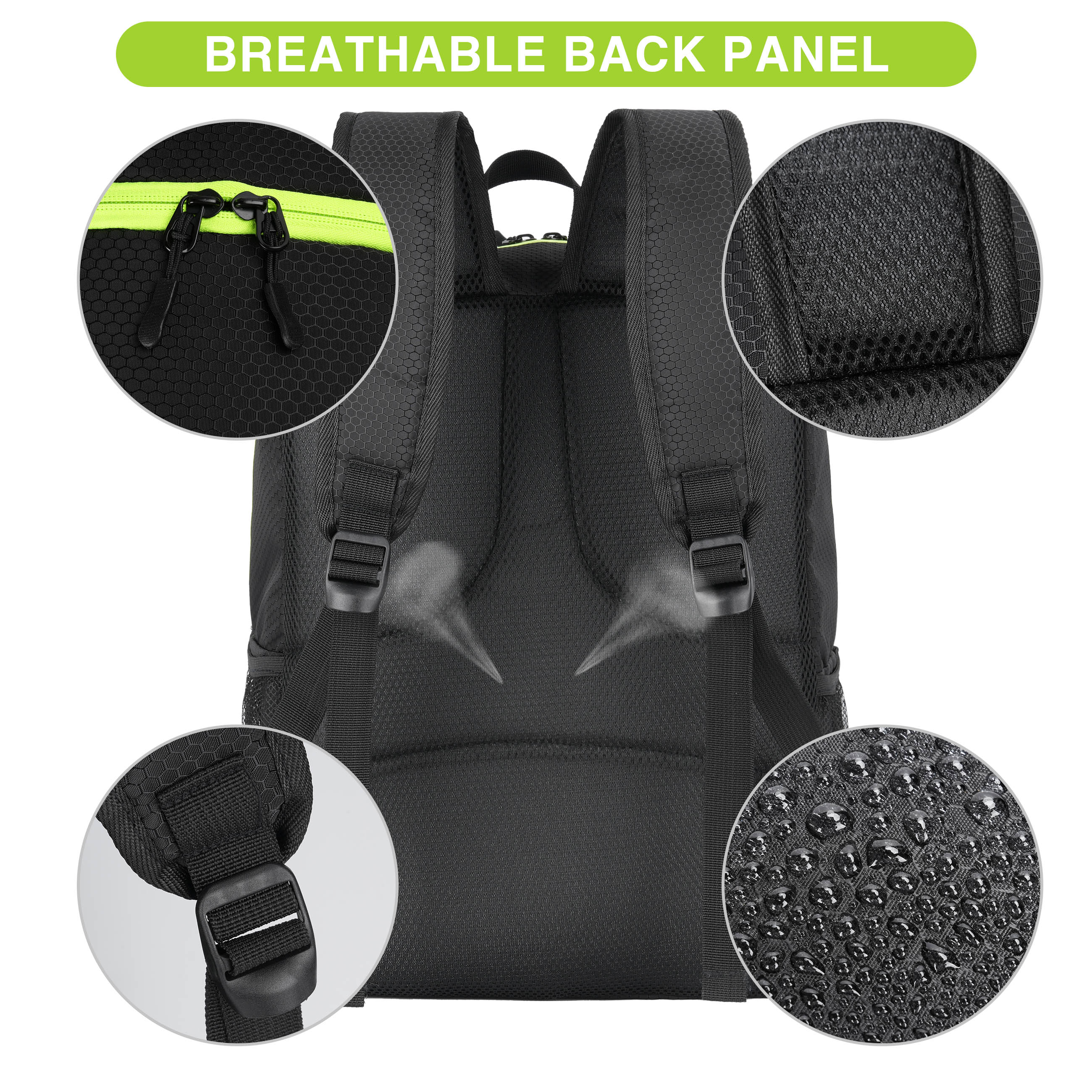 Water-Resistant Soccer Basketball Backpack With Ball And Shoes Compartment 5